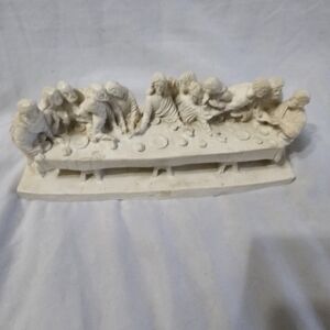 Elegant Cream Last Supper Sculpture